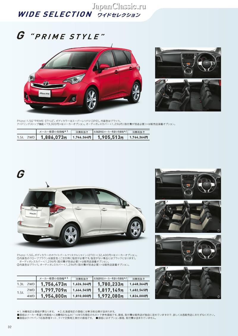 Toyota Ractis 2014 P120